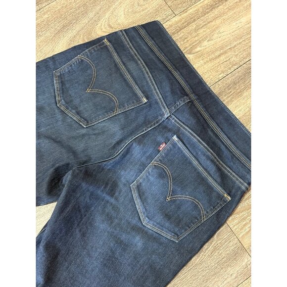 LEVI'S WOMENS 6M W28 L32 (29-IN) PULL-ON TUMMY CONTROL SKINNY JEANS STRETCH DARK - Picture 8 of 10